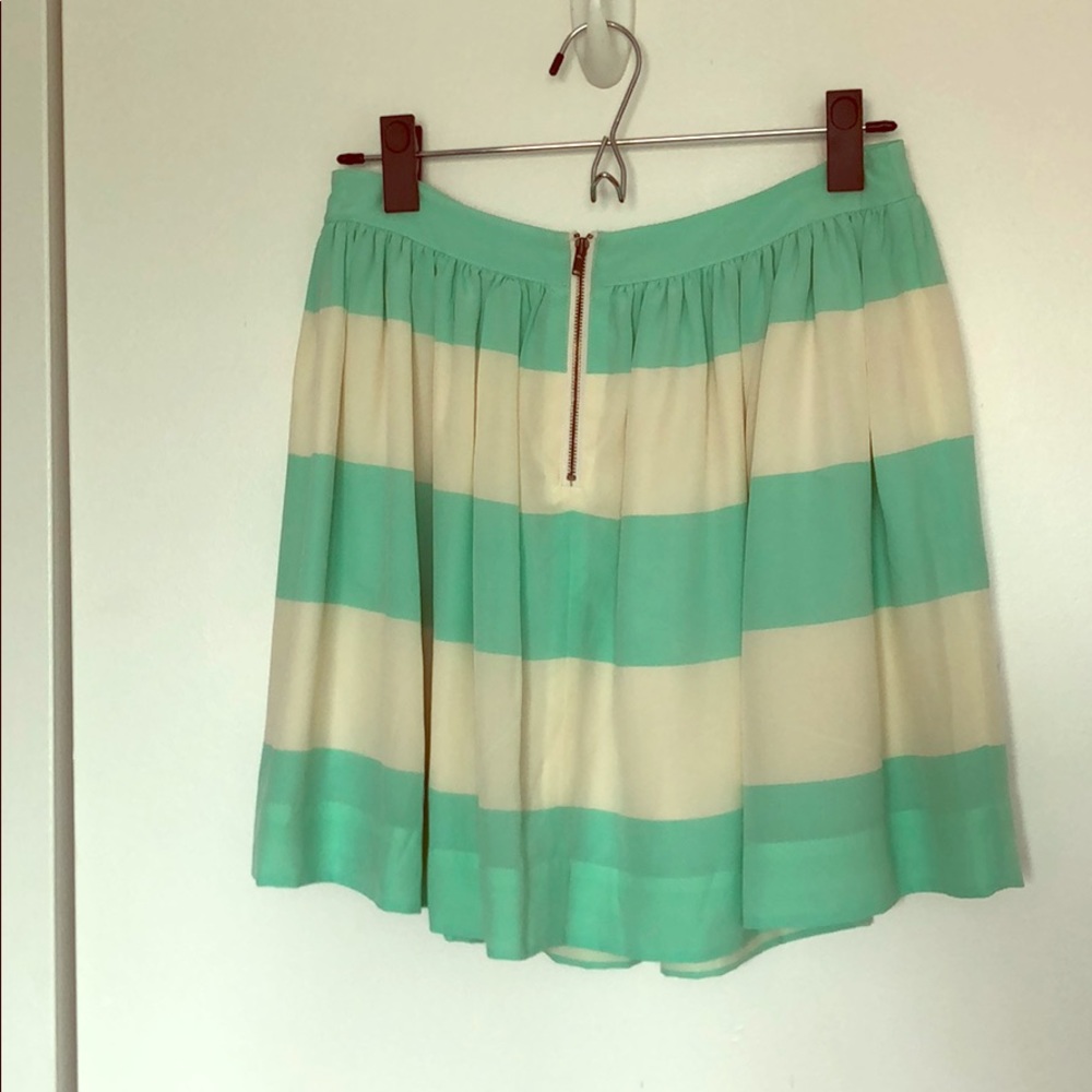 Mint and cream Fossil zip skirt